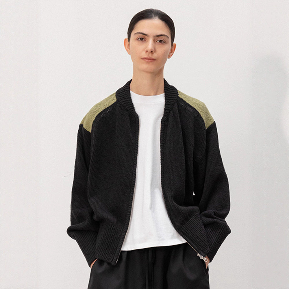 Damen Modische Strickjacke mit Reißverschluss Drune