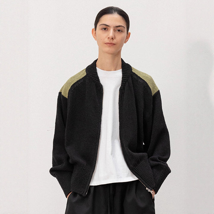 Damen Modische Strickjacke mit Reißverschluss Drune