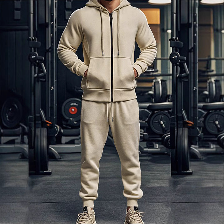 Herren Sportliches Freizeit-Set mit Kapuze und Reißverschluss Drune