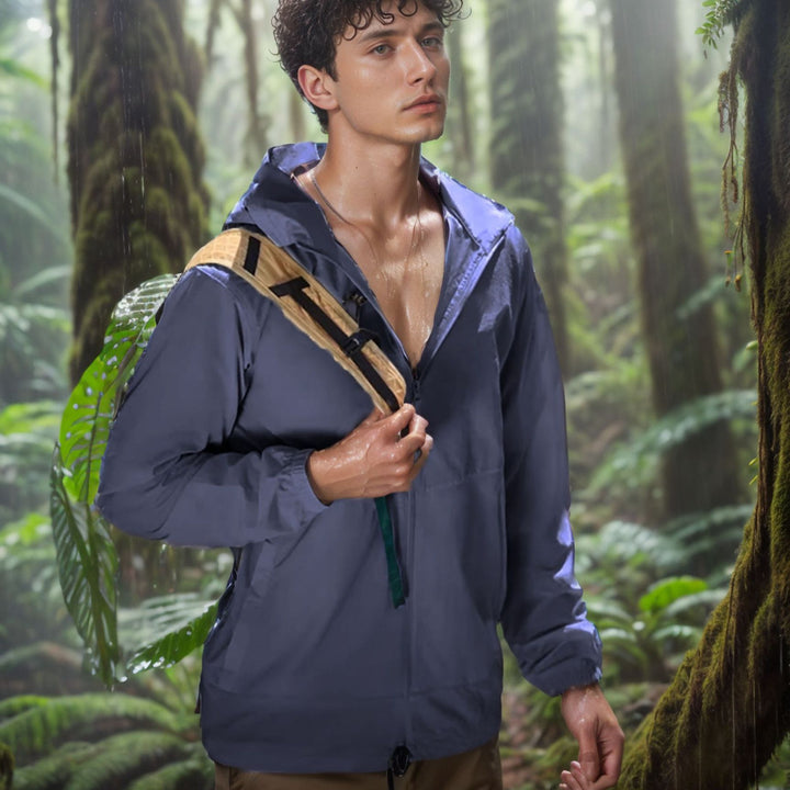 Herren wetterfeste Utility-Jacke mit verstellbarem Kapuzensystem Drune