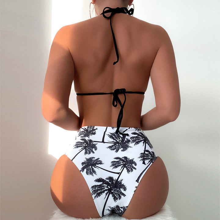 Damen Hochtaillierter Bikini mit trendigen Schnürdetails Drune