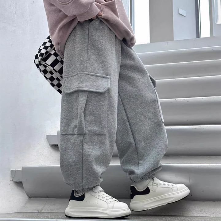 Damen bequeme Cargo-Sweatpants mit praktischen Taschen Drune