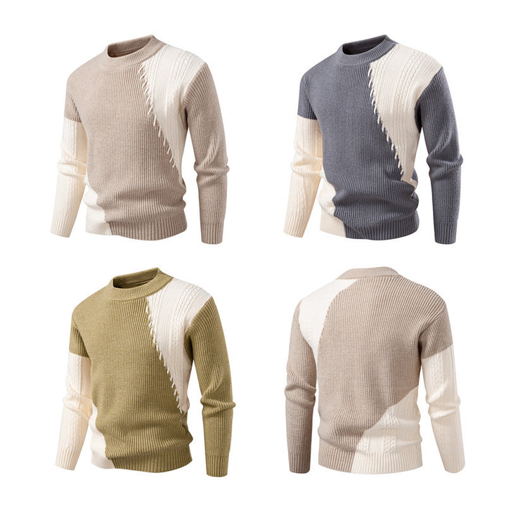 Herren modischer Strickpullover mit einzigartigem Zopfmuster und modernem Design Drune