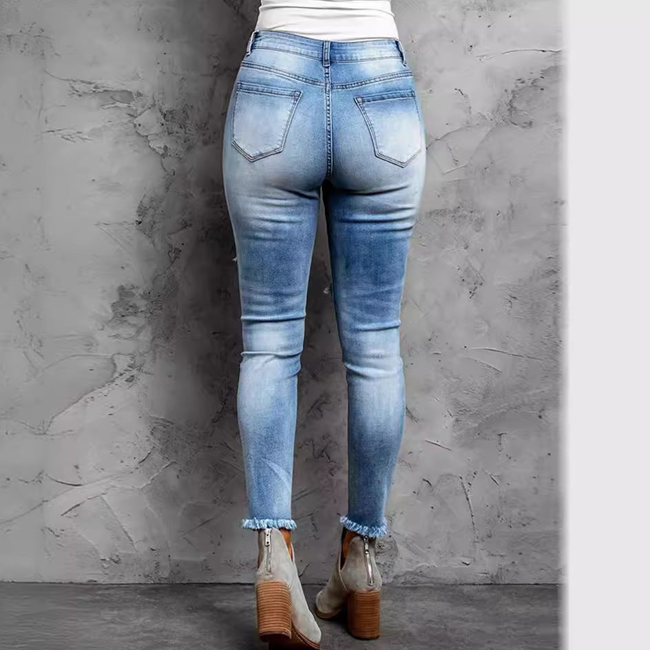 Damen Skinny Jeans mit aufregenden Destroyed-Details Drune
