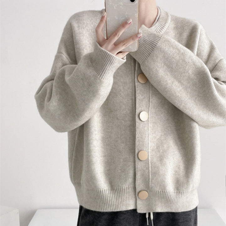 Damen Strickjacke mit komfortablem Schnitt und eleganten Knopfdetails Drune