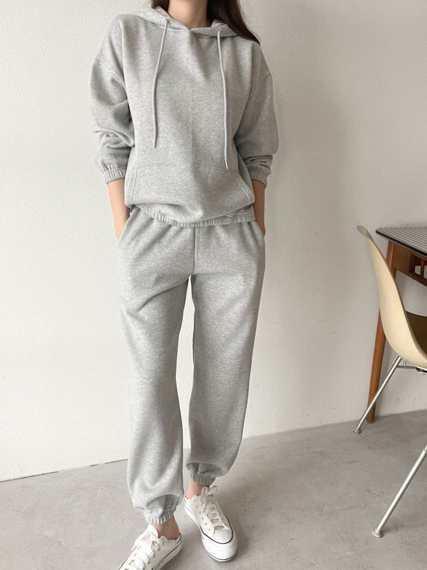Damen Lässiger Hoodie und Jogger-Set Drune