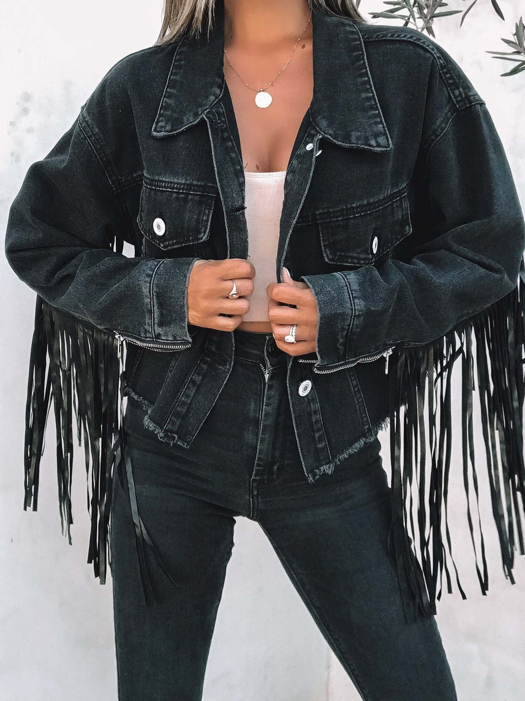 Drune | Denimjacke - Western-inspirierter Stil - Robustes Baumwoll-Denim - Freizeit- & Festivalbekleidung