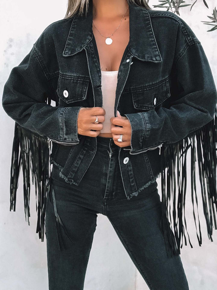 Drune | Denimjacke - Western-inspirierter Stil - Robustes Baumwoll-Denim - Freizeit- & Festivalbekleidung