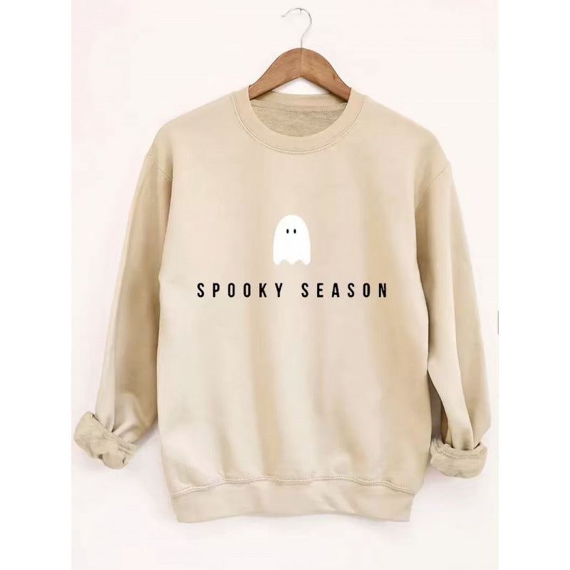 Unisex nan lässiges Halloween Sweatshirt mit Gespenst-Print und Oversize-Schnitt Drune