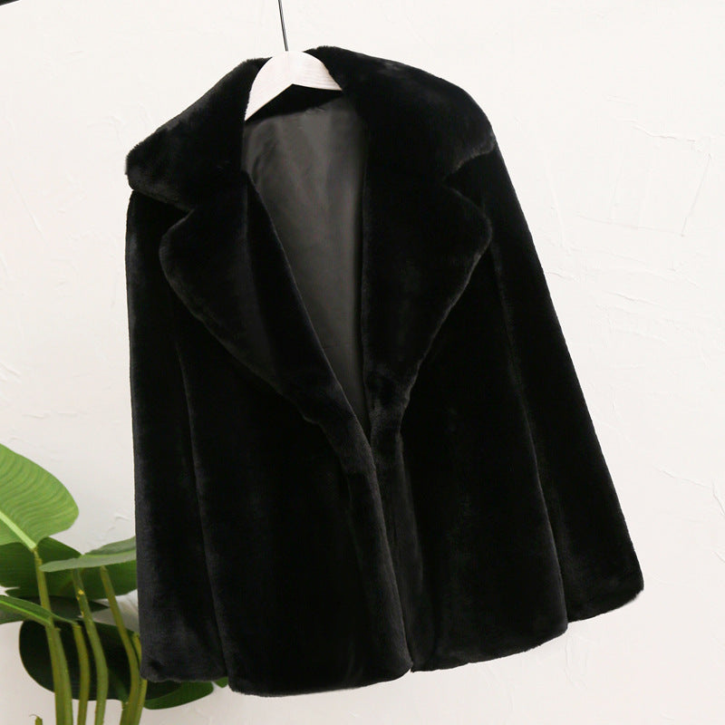 Damen Flauschiger Kuschel-Mantel Drune