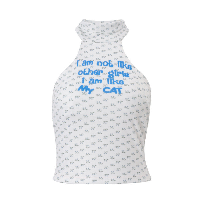 Damen Crop-Top mit trendigem Katzenmotiv Drune