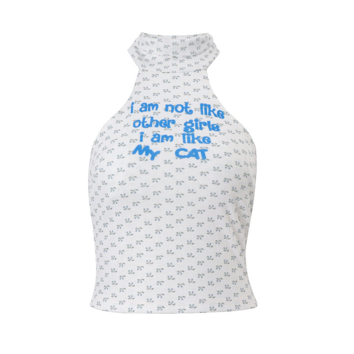 Damen Crop-Top mit trendigem Katzenmotiv Drune