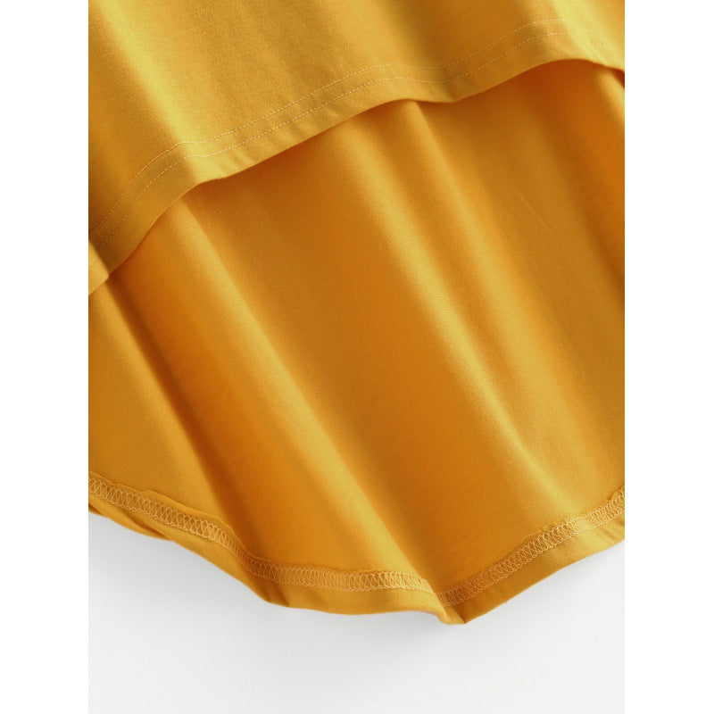 Damen ärmelloses Sportoberteil mit dekorativem Cut-Out und asymmetrischem Saum Drune