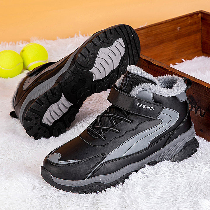 Damen Warm gefütterte Winterstiefel mit rutschfester Sohle und verstellbarem Klettverschluss Drune