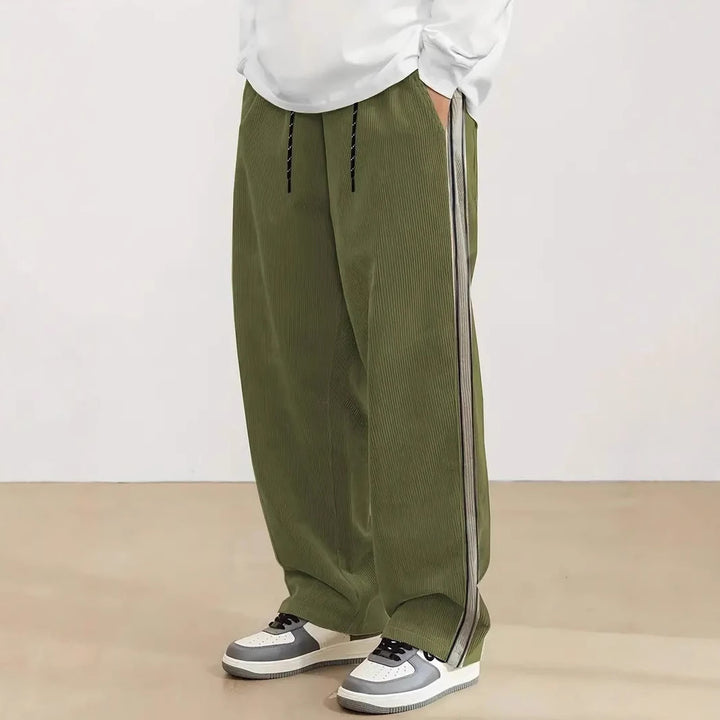 Herren komfortable Freizeithose mit seitlichem Streifen Drune