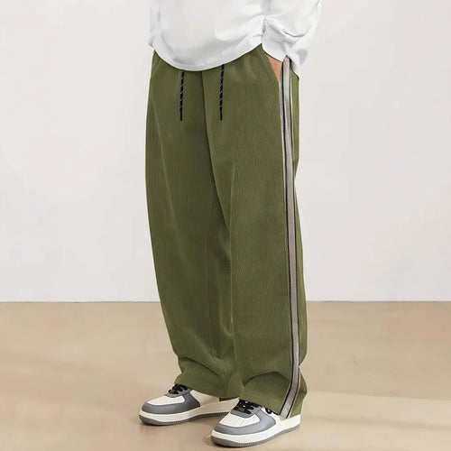 Herren komfortable Freizeithose mit seitlichem Streifen Drune