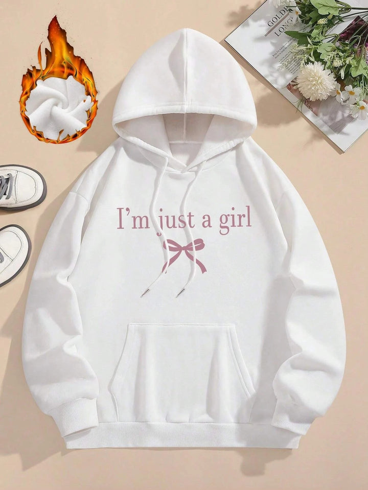 Damen Kapuzenpullover mit modernem Spruch und klassischem Schnitt Drune