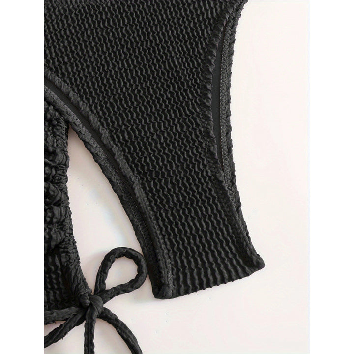 Damen Bikini-Set mit asymmetrischem Oberteil und femininer Rüschendetail Drune