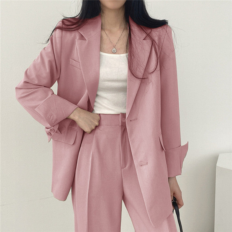 Damen elegantes Blazer-Set mit weitem Schnitt Drune