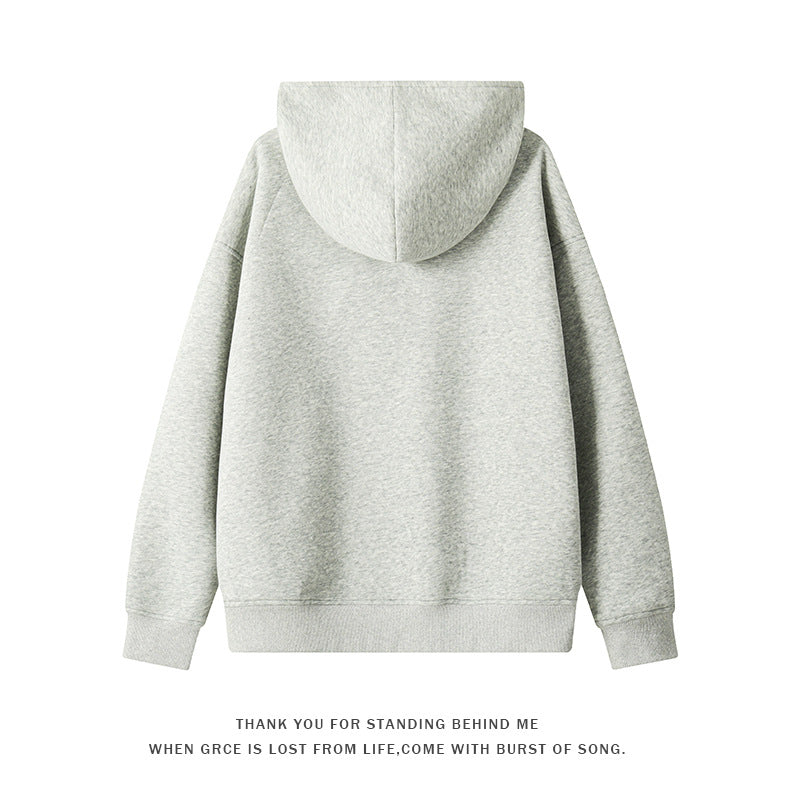 Damen nan asymmetrischer Kapuzenpullover mit hohem Kragen, diagonalem Reißverschluss und Kängurutaschen Drune