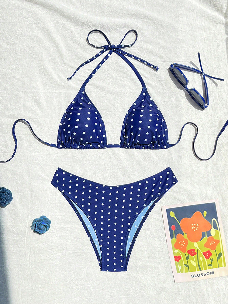 Damen Triangel-Bikini mit klassischen Punkten Drune