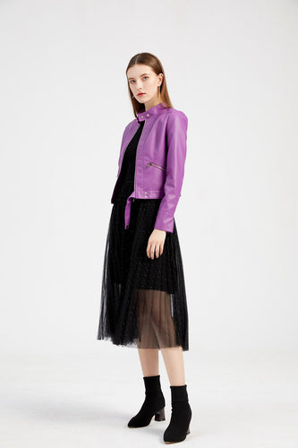 Drune | PU Lederjacke - Elegant & Lebhaft - Reißverschluss Design - Vielseitige Schicht