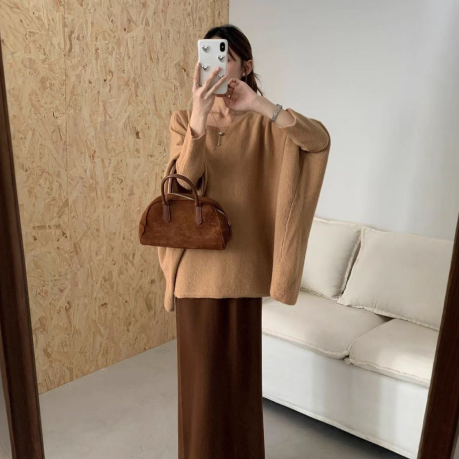 Damen Oversized Pullover mit schickem, weichem Stoff und lässigem Schnitt Drune