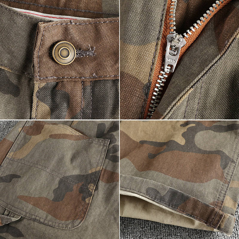 Herren Cargohose im modernen Camouflage-Design mit multifunktionalen Taschen Drune