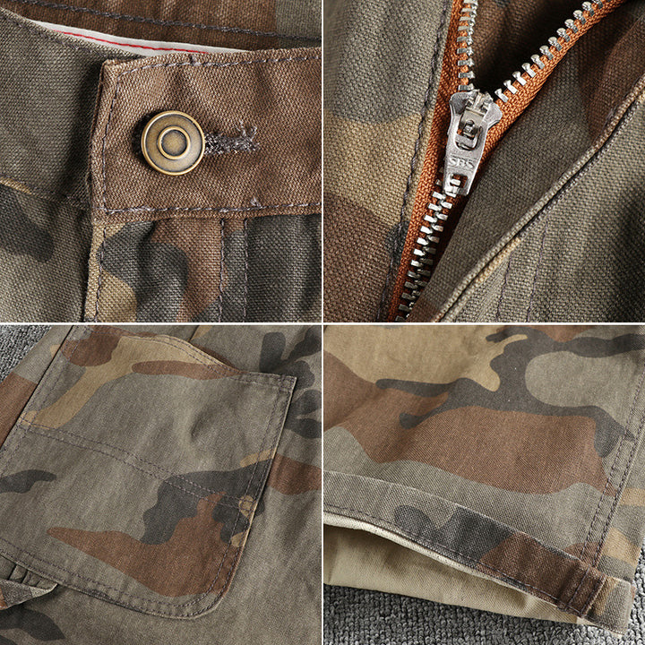Herren Cargohose im modernen Camouflage-Design mit multifunktionalen Taschen Drune