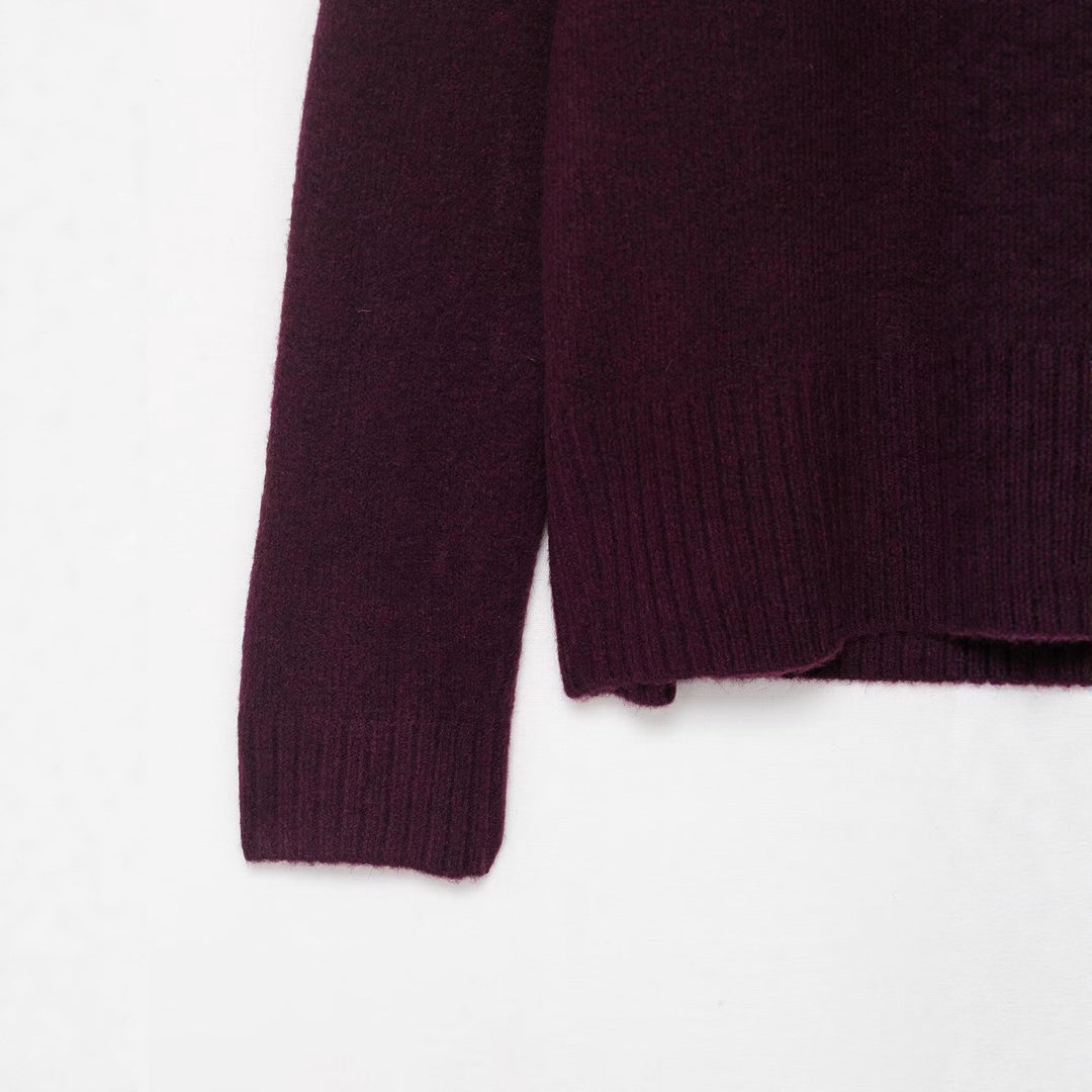Damen V-Ausschnitt Pullover aus weichem Strickmaterial Drune