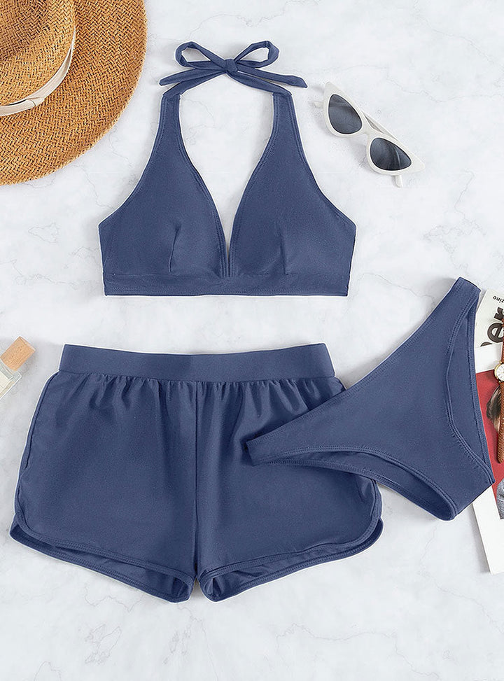 Damen Bikini-Set mit sportlichem Oberteil und bequemen Shorts Drune