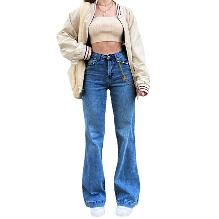 Damen Flared Jeans mit hohem Bund und trendigem Schlag Drune