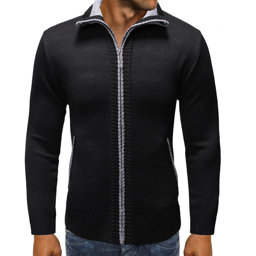 Herren Strickjacke mit Stehkragen und praktischen Taschen Drune