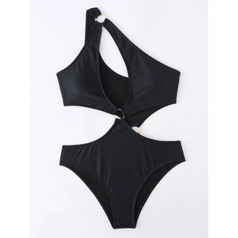 Damen Cut-Out Badeanzug mit modischem Ringdetail und figurformendem Schnitt Drune
