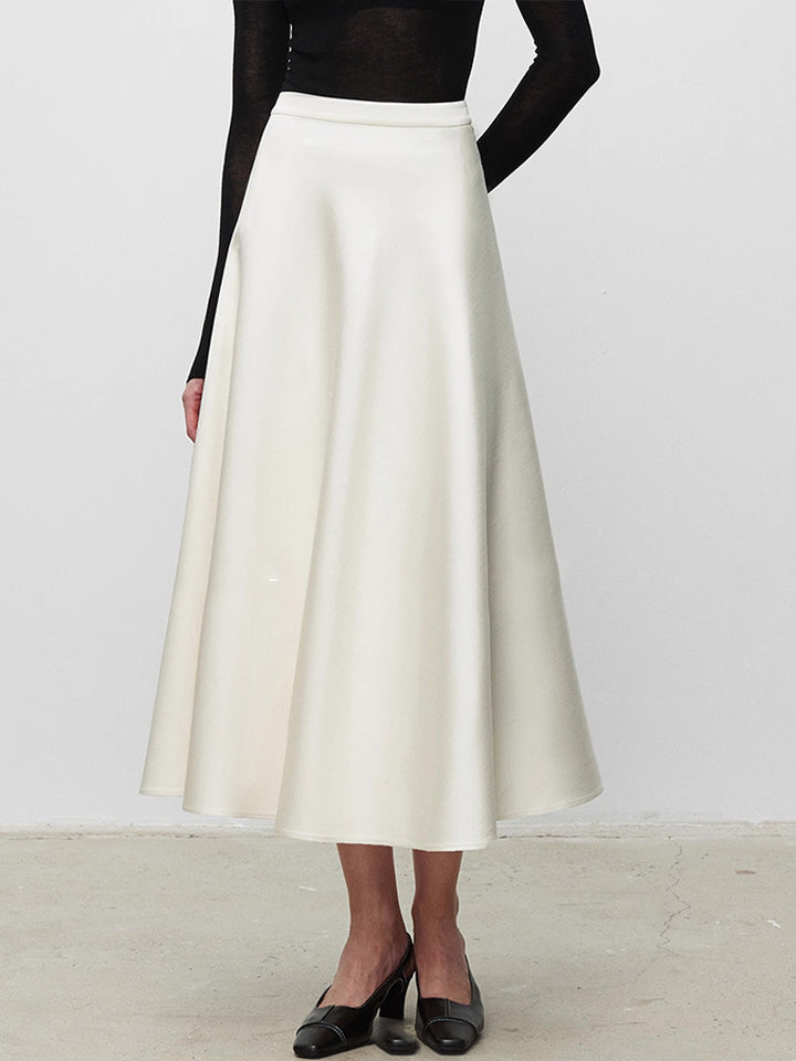 Damen eleganter Maxirock mit schwingendem Saum Drune