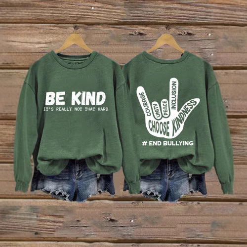 Damen Sweatshirt mit positiver Botschaft und kreativem Handdesign Drune