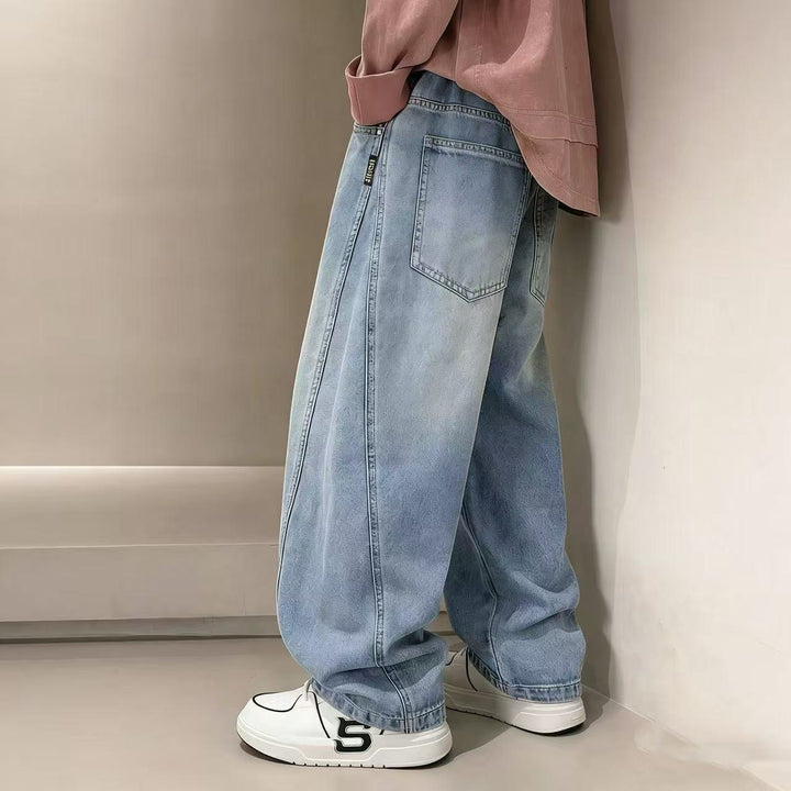Herren weite Jeanshose mit lässigem Design Drune