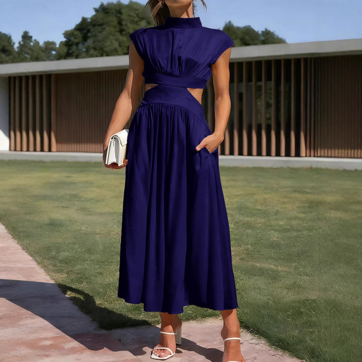 Damen Maxikleid mit elegantem Wickeldesign und raffiniertem Cut-Out Drune