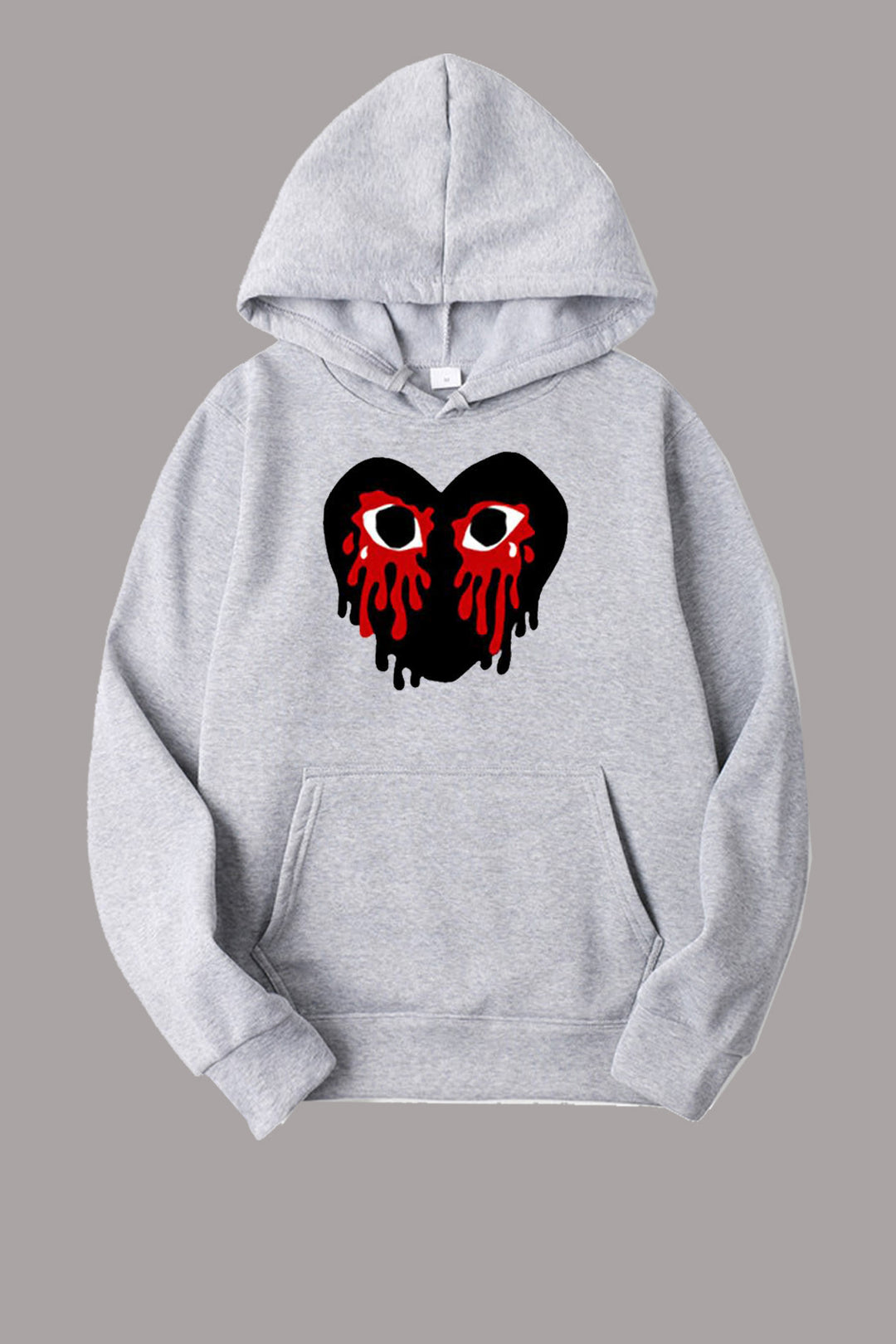 Damen Sportlicher Kapuzenpullover mit kreativem Herzmotiv Drune