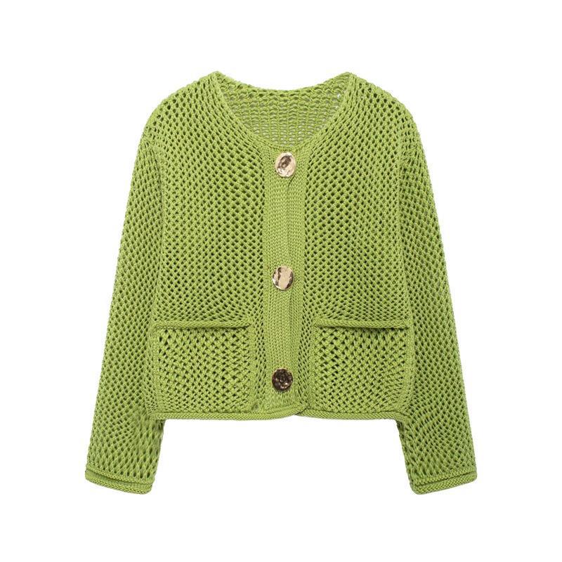 Damen Strickjacke mit luftiger Maschenstruktur und praktischen Taschen Drune