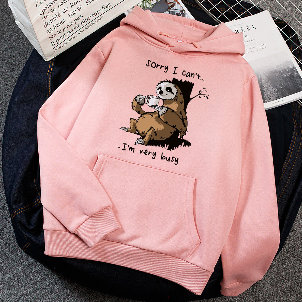 Damen Kapuzensweater mit niedlichem Tiermotiv und verspieltem Spruch Drune