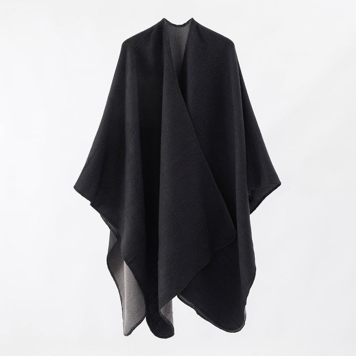 Damen Strickponcho mit asymmetrischem Schnitt und hoher Warmhaltefunktion Drune