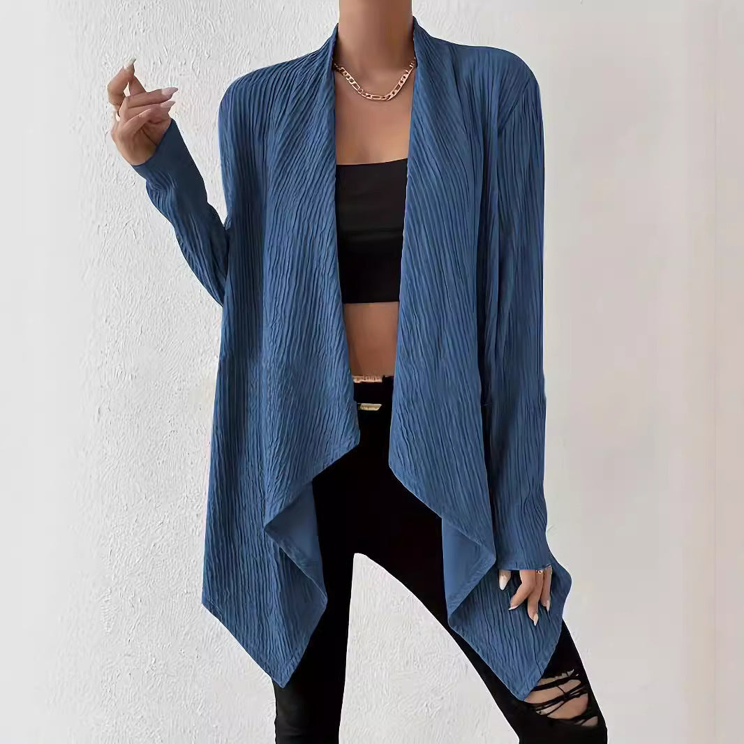 Damen lässige Cardigan mit elegantem Strukturdesign Drune
