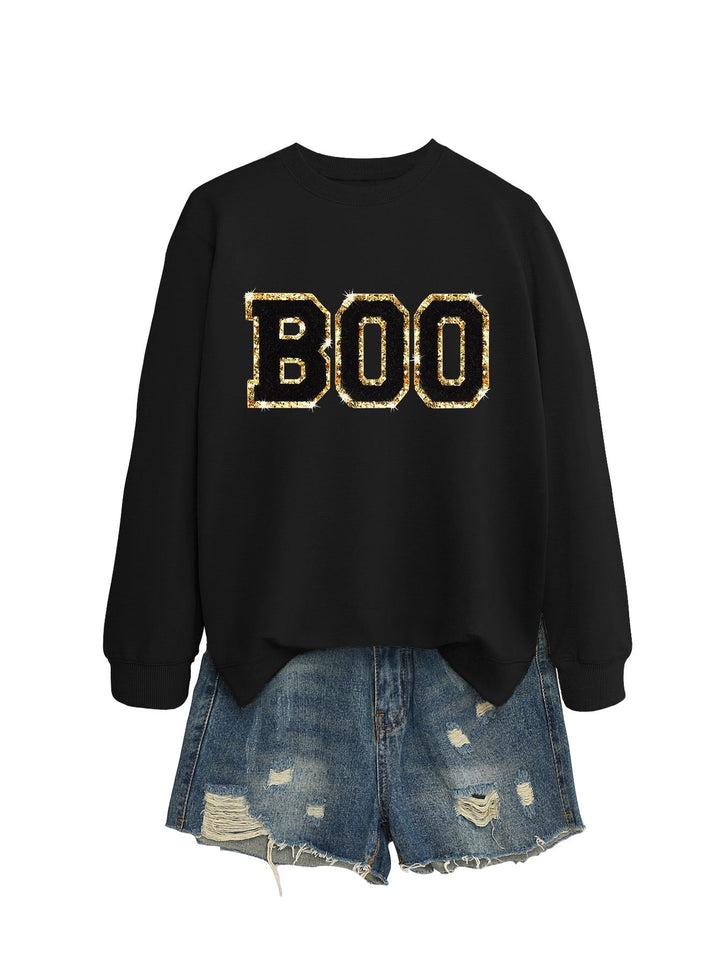 Damen Sweatshirt mit glitzerndem Aufdruck Drune