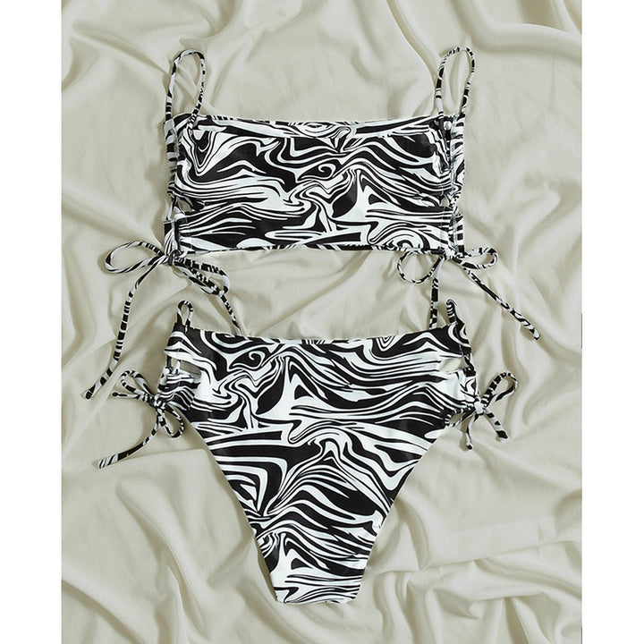 Damen Triangel-Bikini mit verstellbaren Bändern und elastischem Design Drune