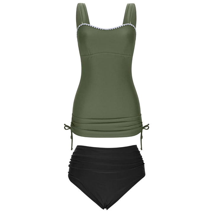 Damen Tankini-Set mit verstellbaren Trägern und seitlicher Raffung Drune