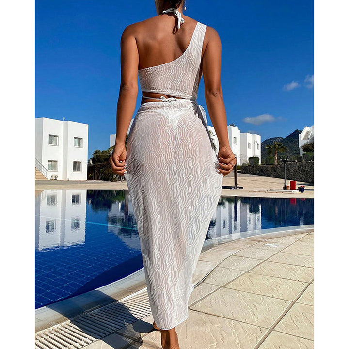 Damen Wickelkleid mit asymmetrischem Schnitt und elegantem Taillengürtel Drune