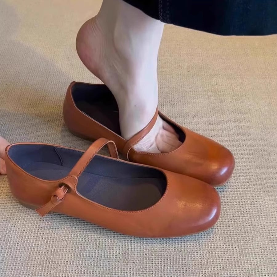 Damen Ballerinas mit elegantem Riemenverschluss und weicher Innensohle Drune