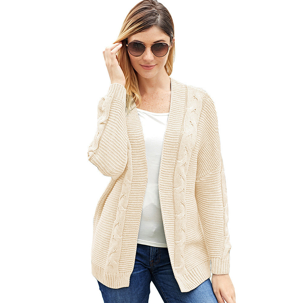 Damen Strickjacke mit zeitlosem Zopfmuster Drune