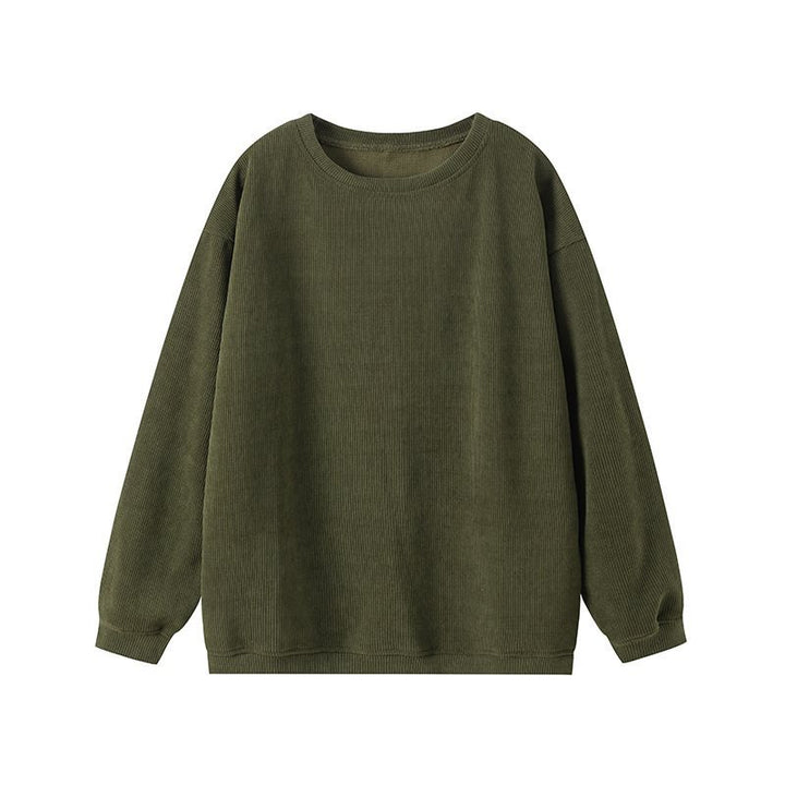 Damen gemütlicher und stilvoller Pullover mit Rippstruktur Drune